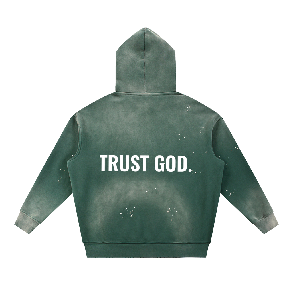 Vintage Washed TRUST GOD. hoodie