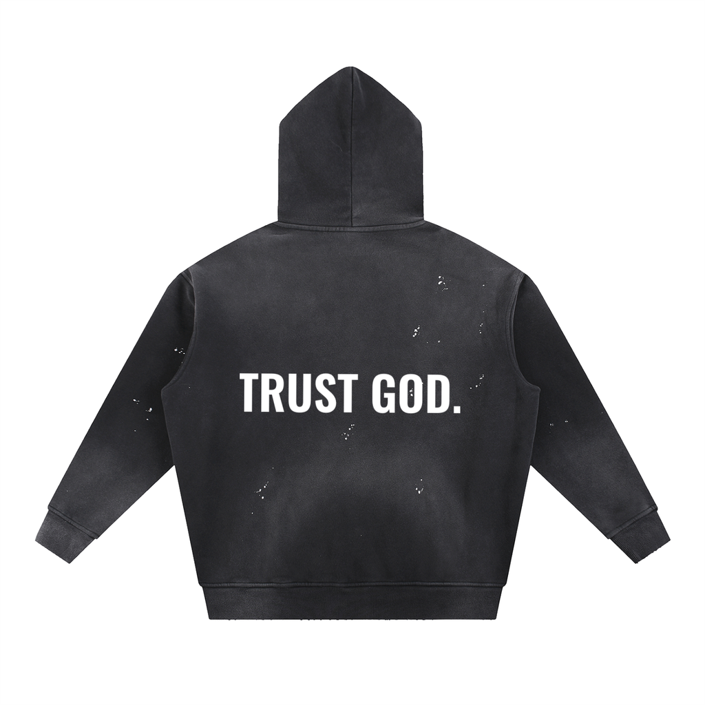 Vintage Washed TRUST GOD. hoodie
