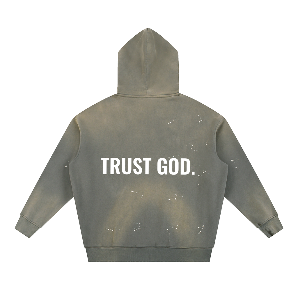 Vintage Washed TRUST GOD. hoodie