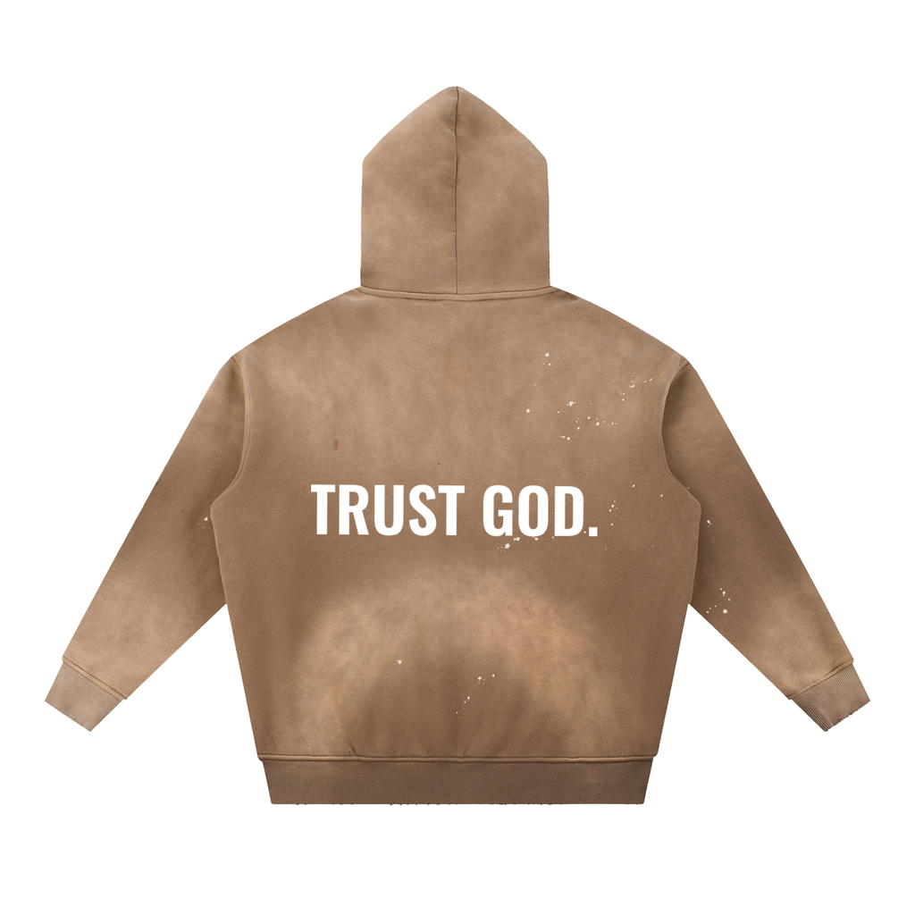 Vintage Washed TRUST GOD. hoodie